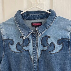 Rock & Roll Denim Women's Blue Western Shirt